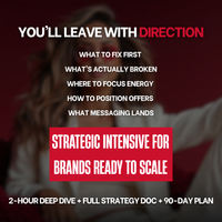 The Brand Intensive - Complete Brand Strategy Audit & 90-Day Action Plan